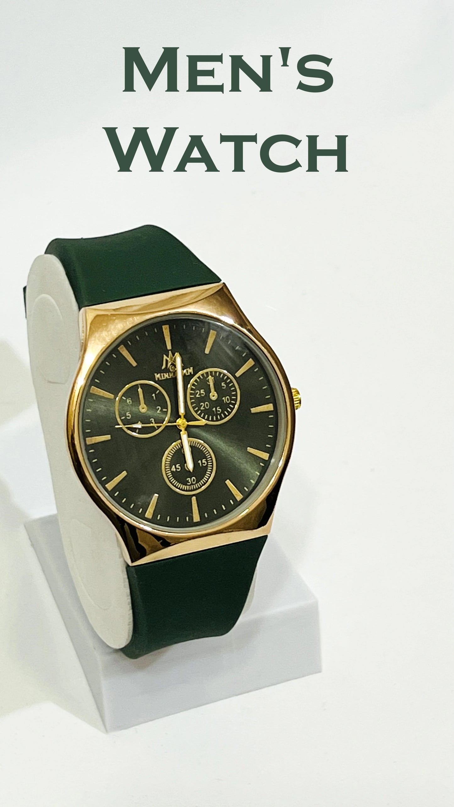 MAN'S GOOOD QUALITY SILICONE STRAP WATCH