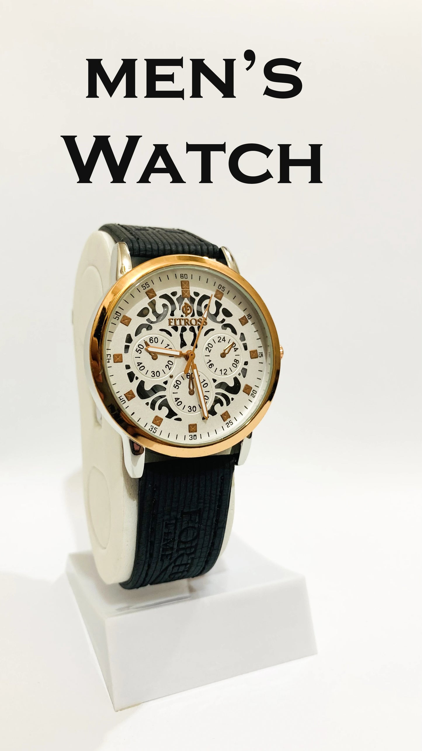 MEN'S LATEST STYLE STRAP WATCH IN 2 DAILS