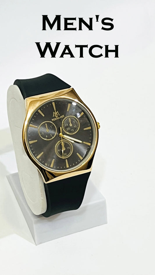 MAN'S GOOOD QUALITY SILICONE  STRAP WATCH